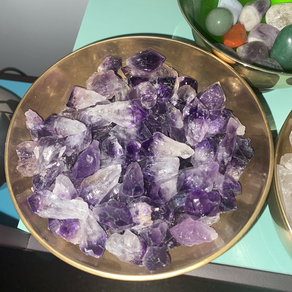 5 amethyst points